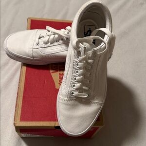 Vans Classic White Canvas Sneakers